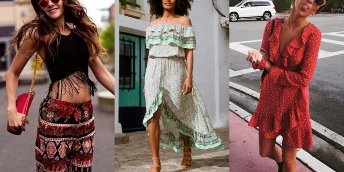 Boho style: wear things with drapery