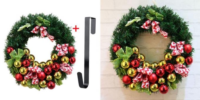 Products with aliexpress, which will help create a Christmas mood: Christmas wreath