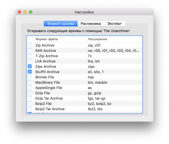 Free program for Mac: The Unarchiver 