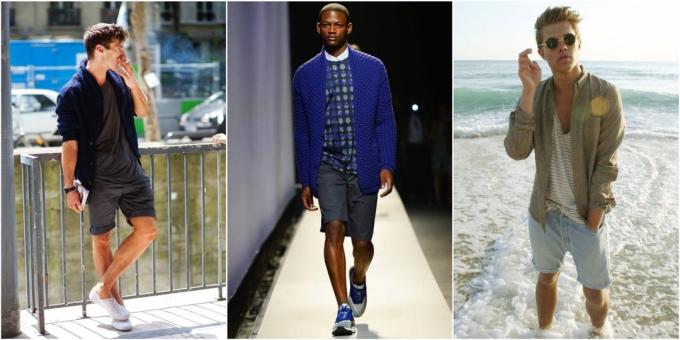 what to wear with a cardigan: shorts