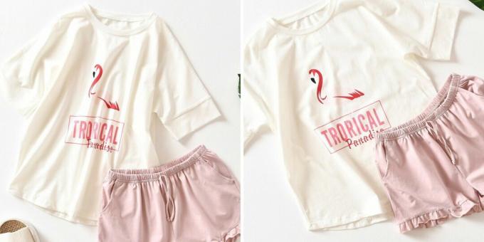 Pajamas with flamingos