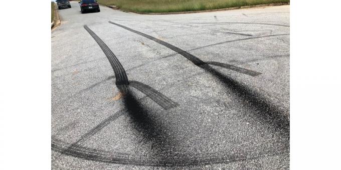 trace of tire in 3D