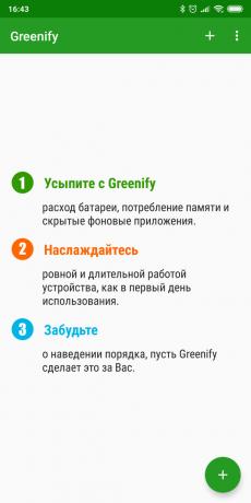 Greenify application with root-rights saves battery