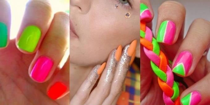 Fashion Nails 2018: neon colors