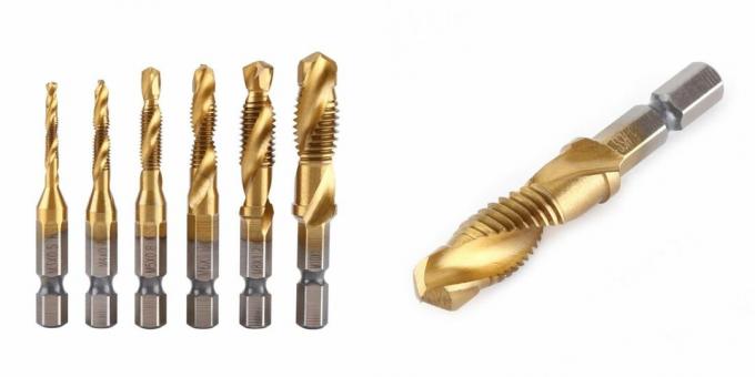 locksmith tools: set of taps-drills
