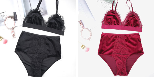 Sexy Lingerie: velvet set