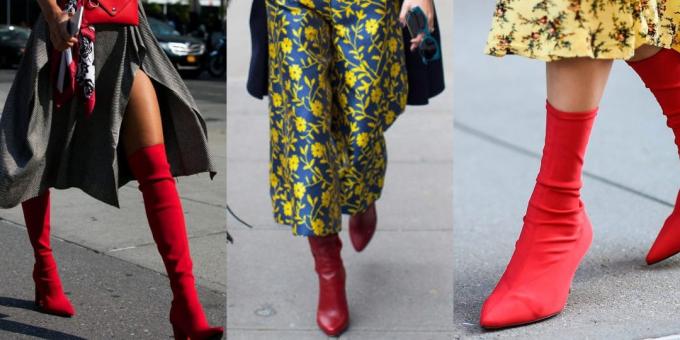 Fashion items in 2018: Tall red boots