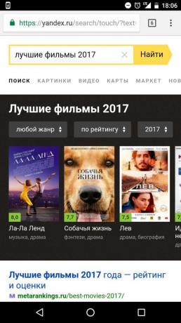 "Yandex": the best films of the year
