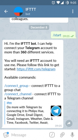 Update Telegram: integration with IFTTT, enshrined chat and an improved photo editor