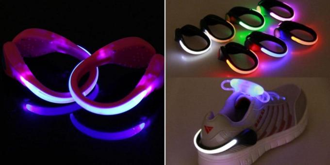 Glowing pads for shoes