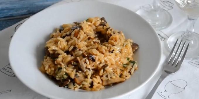 Risotto with mushrooms - recipe