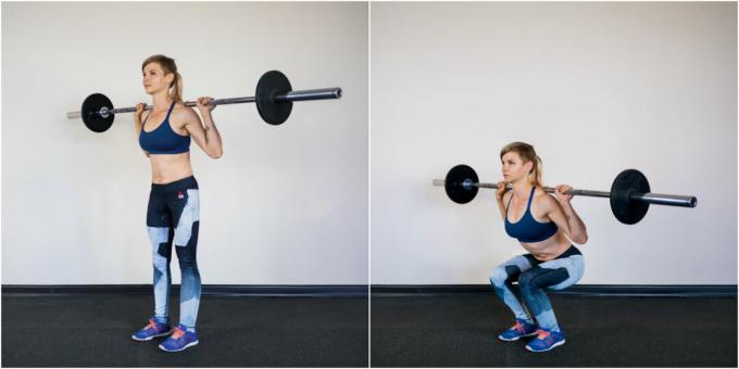 Knee Exercises: Squat with a narrow stance