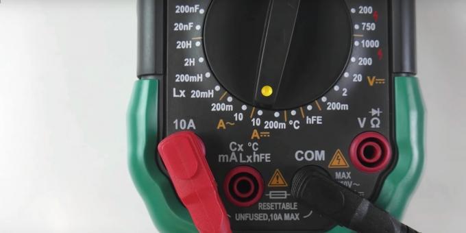 How to use a multimeter: measure the amperage