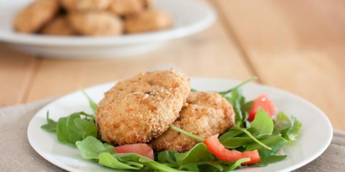 Canned salmon cutlets