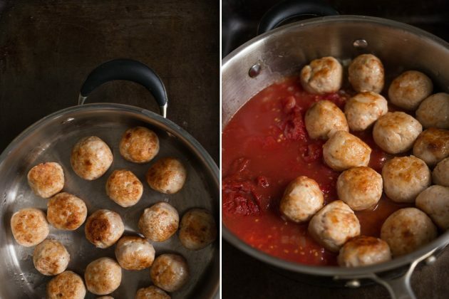 Spaghetti with meatballs: start making the sauce