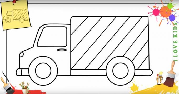 How to draw a truck