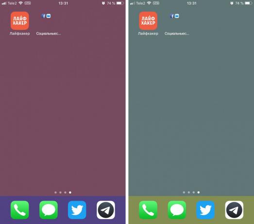 How to make transparent folders and dock bar in iOS 12