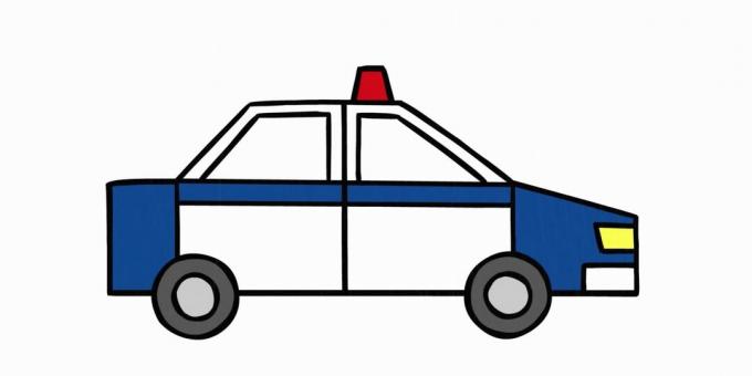 How to draw a police car