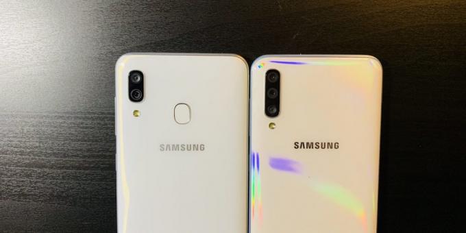 Samsung Galaxy A30 and Samsung Galaxy A50: rear panel