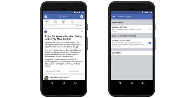 On devices running Android Facebook receives data geolocation, but it can be disabled