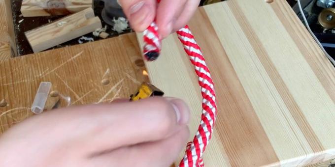 Swing your arms: cut two identical pieces of rope