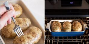 How easily and quickly bake a potato in the microwave
