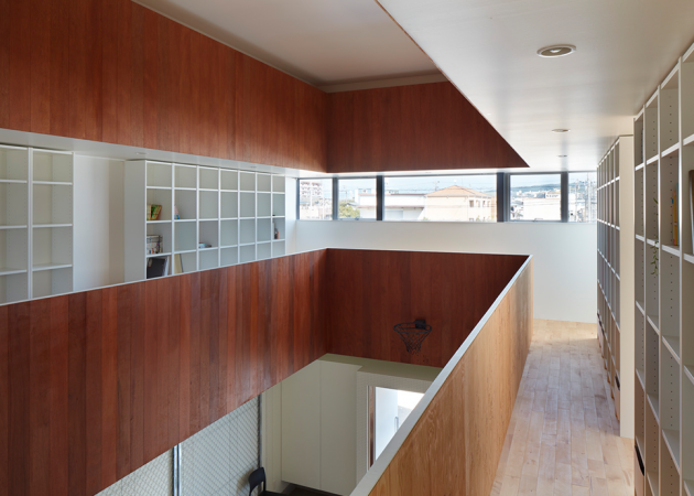 House with a basketball court inside