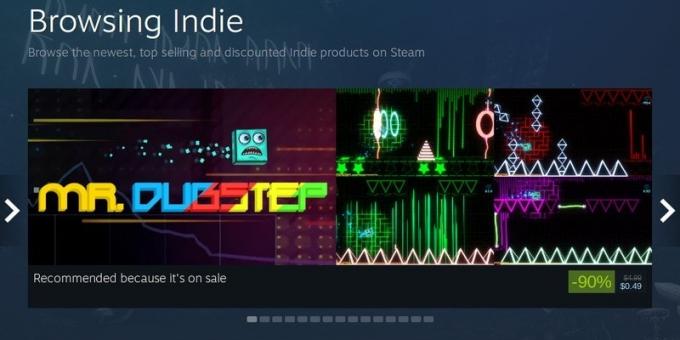 Follow the indie-games can be on Steam