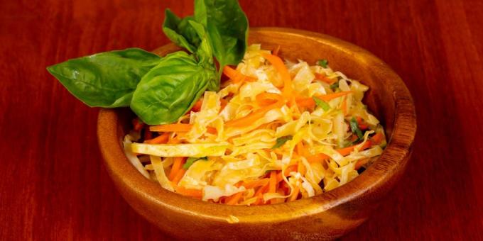 Cabbage in Korean with carrots and green onions