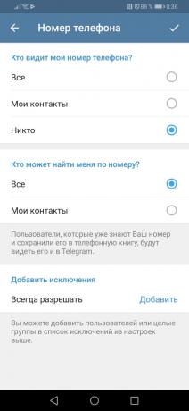telegram 5.11: Limit your search by phone number