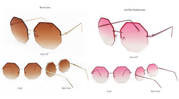 Sunglasses unusual shapes
