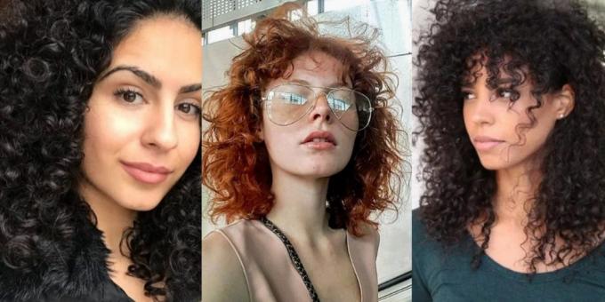 Trendy women's haircuts 2019: fine textured curls