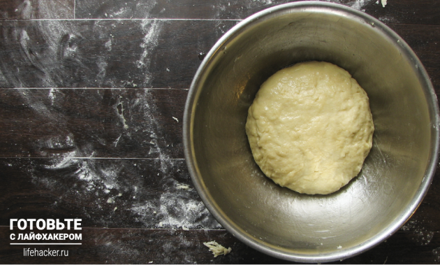 Cooking donuts in the oven: kneading the dough
