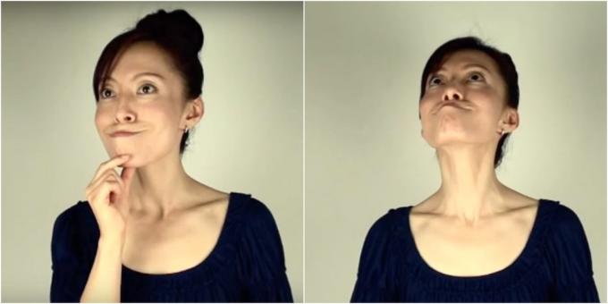 How to remove the cheeks: Exercise with a protruding chin