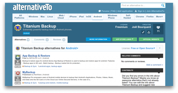 alternativeto.net - apps for android free