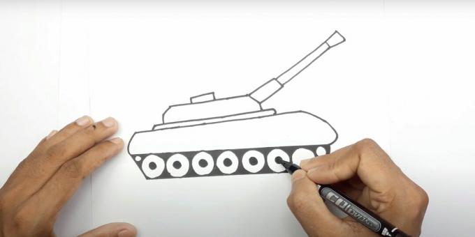 Marker drawing of the tank 