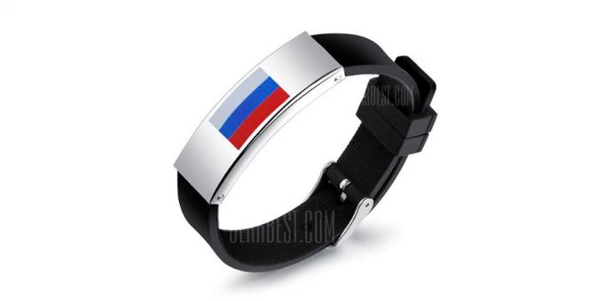Sports attributes: Bracelet with Russian flag