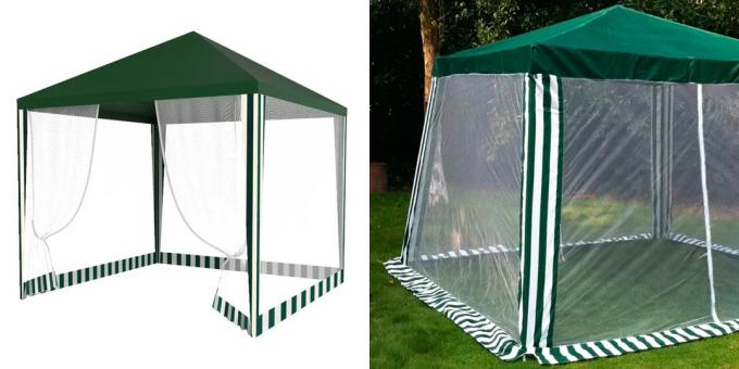Goods for recreation and entertainment in the country: tent-awning