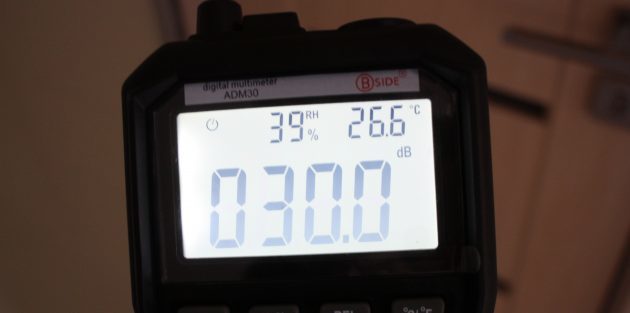 Multimeter ADM 30: noise measurement
