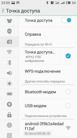 How to distribute the internet from your phone to Android: Find the sub-menu title like "tethering" or "Access Point"