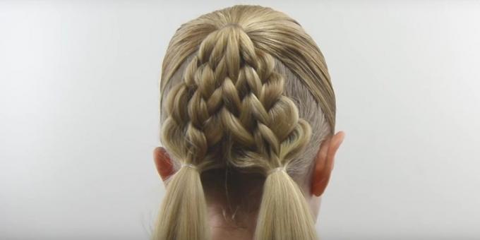 New hairstyles for girls: repeat on the other side