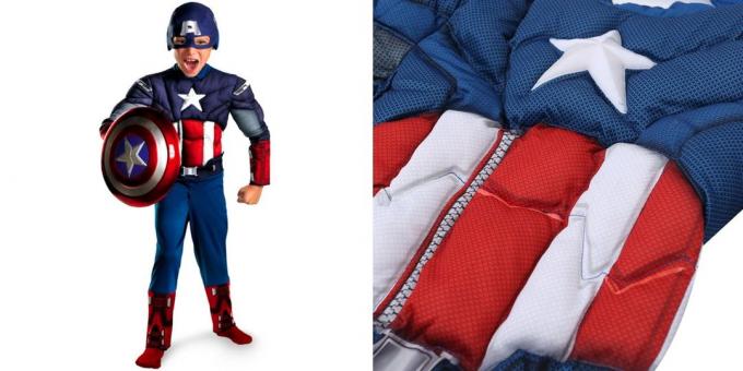 New Year costumes for children: Captain America