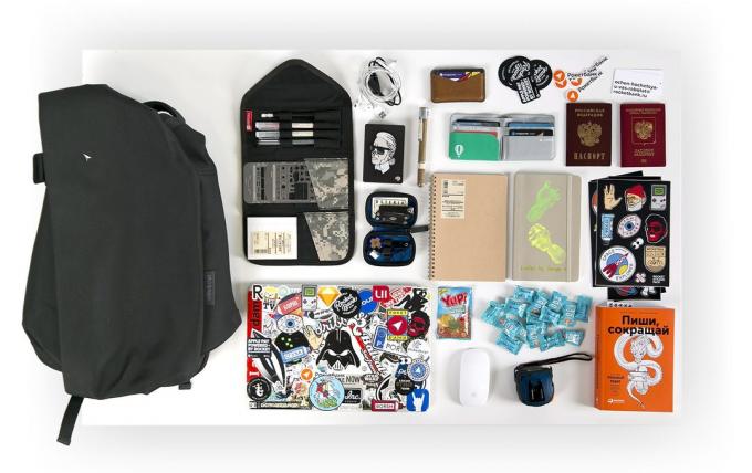 Anton Bondarev: the contents of the backpack