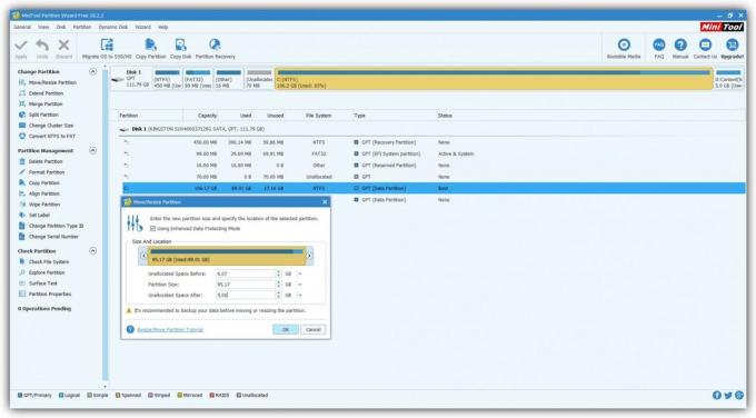 How to partition a disk in MiniTool Partition Wizard