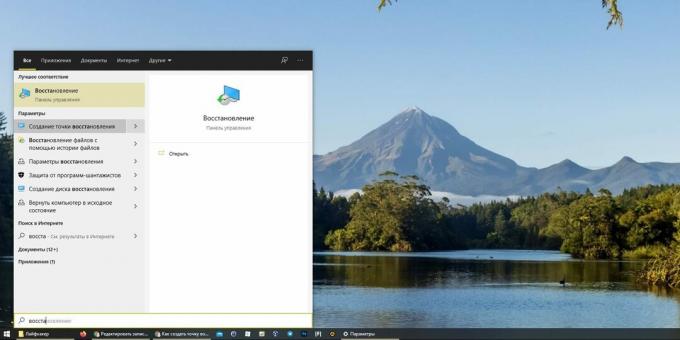 Windows 10 restore point