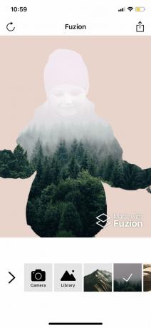 Editor Fuzion person for iOS: Combining Images