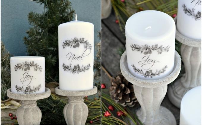 How to make gifts on New Year's Eve with his own hands: Candle with engraving