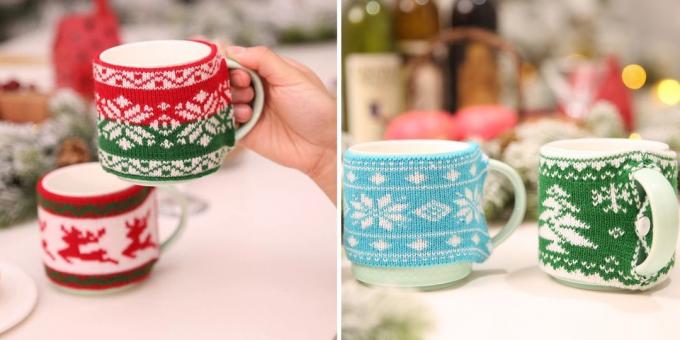 Products with aliexpress, which will help create a Christmas mood: Sweater Warmer for mugs
