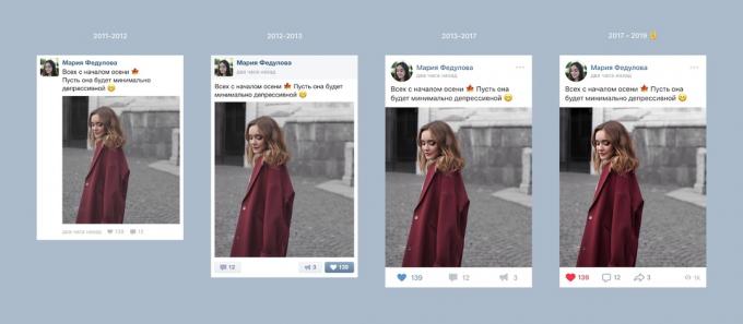 So varied display of fasting "VKontakte" over the past years