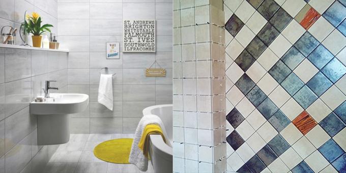 Decide on the type of laying wall tiles